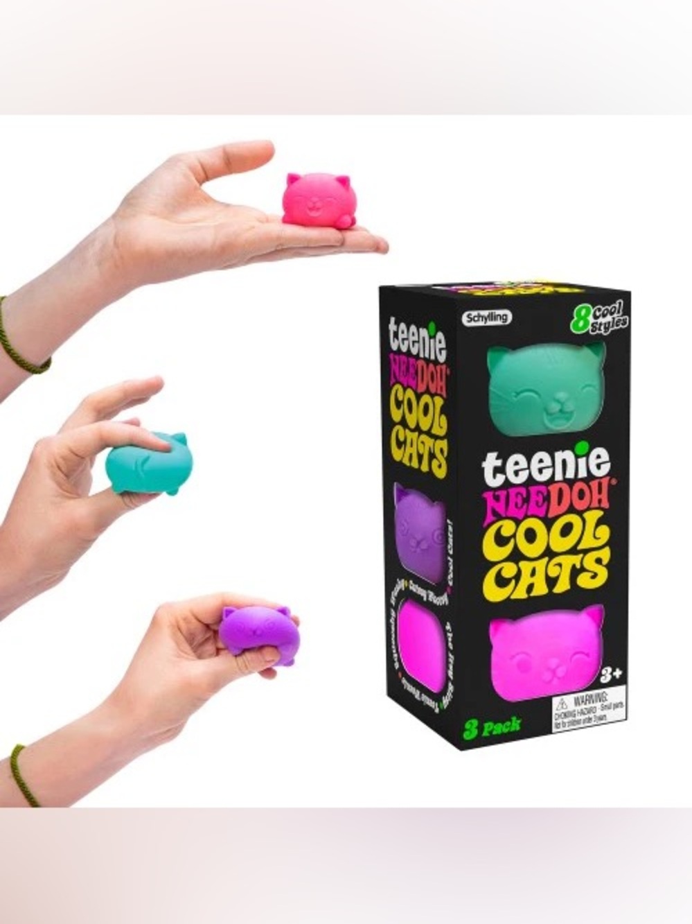 Teenie Needoh Cool Cats 3-Pack - Random Squishies - Picture 2 of 3